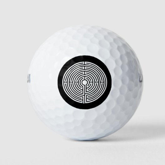 Gewoon een Maze op Black Golfballen (Voorkant)
