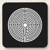 Gewoon een Maze op Black Onderzetter (Voorkant)