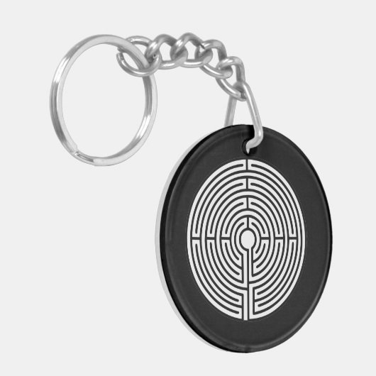 Gewoon een Maze op Black Sleutelhanger (Voorkant Links)
