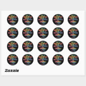 Gewoon een meesterwerk dat probeert vrede te breng ronde sticker (Vel)