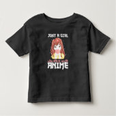 Gewoon Een Meis Dat Echt Van Anime Houdt Kinder Shirts (Voorkant)