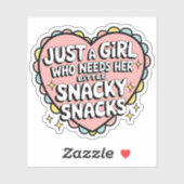 Gewoon Een Meis Dat Snacks Nodig Heeft Grappig Sticker (Vel)