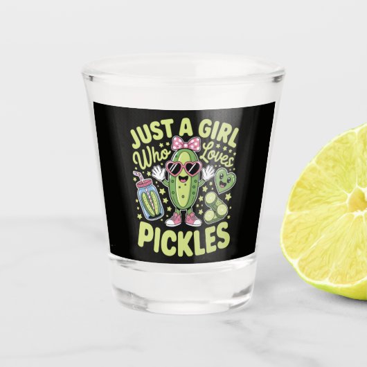 Gewoon Een Meis Dat Van Augurken Houdt Shot Glas (Voorkant)