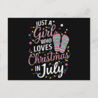 Gewoon Een Meis Die Kerstmis in Juli Zomer Liefhee