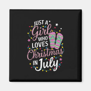 Gewoon Een Meis Die Kerstmis in Juli Zomer Liefhee Magneet