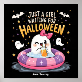 Gewoon Een Meis Die Wacht Op Halloween Griezelige  Poster