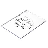 Gewoon een meisje baas die haar imperium bouwt notitieboek (Linkerzijde)