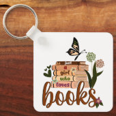 GEWOON EEN MEISJE ,Boekliefhebber Bloemenboeken le Sleutelhanger (Voorkant)