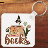 GEWOON EEN MEISJE ,Boekliefhebber Bloemenboeken le Sleutelhanger (Achterkant)