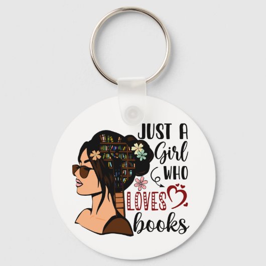 GEWOON EEN MEISJE ,Boekliefhebber Bloemenboeken le Sleutelhanger (Voorkant)