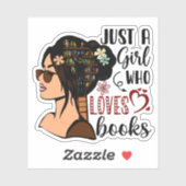 GEWOON EEN MEISJE ,Boekliefhebber Bloemenboeken le Sticker (Vel)