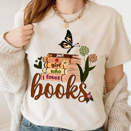 GEWOON EEN MEISJE ,Boekliefhebber Bloemenboeken le T-shirt