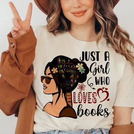 GEWOON EEN MEISJE ,Boekliefhebber Bloemenboeken le T-shirt