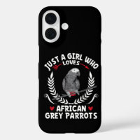 Gewoon een meisje dat Afrikaanse grijze papegaaien