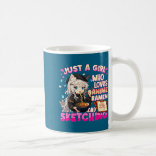 Gewoon een meisje dat anime-ramen en schetsen leuk koffiemok