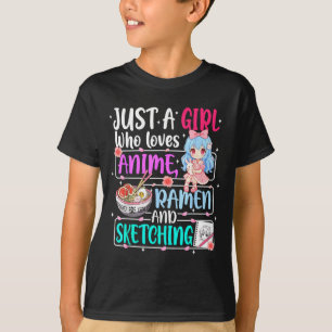 Gewoon Een Meisje Dat Anime Ramen Tekenen Japan Li T-shirt