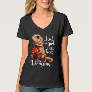 Gewoon een meisje dat baardagamen leuk vindt Schat T-shirt