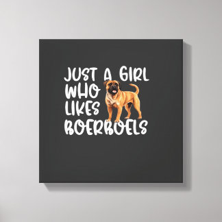 Gewoon Een Meisje Dat Boerboels Klassiek T-Shirt L Canvas Afdruk