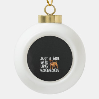 Gewoon Een Meisje Dat Boerboels Leuk Vindt Klassie Keramische Bal Ornament