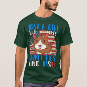 Gewoon een meisje dat cavia's en de VS leuk vindt  T-shirt