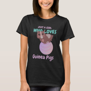 Gewoon een meisje dat cavia's leuk vindt t-shirt