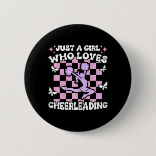 Gewoon een meisje dat cheerleaders leuk vindt Meis Ronde Button 5,7 Cm