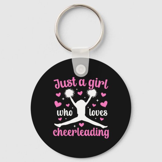 Gewoon Een Meisje Dat Cheerleading Cheerleader Che Sleutelhanger (Voorkant)