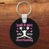 Gewoon Een Meisje Dat Cheerleading Cheerleader Che Sleutelhanger (Voorkant)