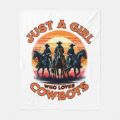 Gewoon een meisje dat cowboys leuk vindt fleece deken (Voorkant)