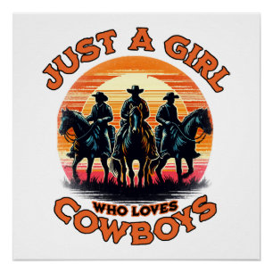 Gewoon een meisje dat cowboys leuk vindt perfect poster