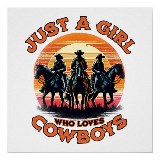 Gewoon een meisje dat cowboys leuk vindt perfect poster (Voorkant)