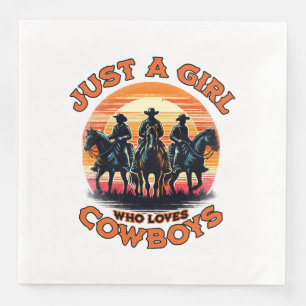 Gewoon een meisje dat cowboys leuk vindt servet