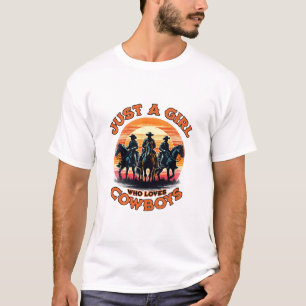 Gewoon een meisje dat cowboys leuk vindt t-shirt