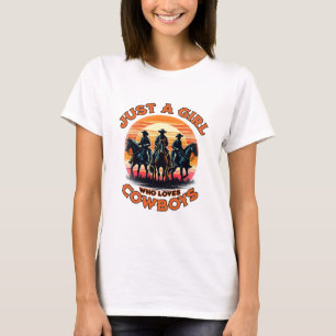 Gewoon een meisje dat cowboys leuk vindt t-shirt