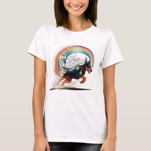 Gewoon een meisje dat Dobermanns leuk vindt T-shirt