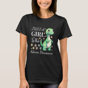 Gewoon een meisje dat dol is op dinosaurussen, mei t-shirt