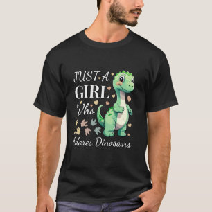 Gewoon een meisje dat dol is op dinosaurussen, mei t-shirt