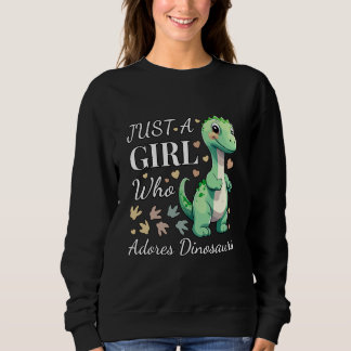 Gewoon een meisje dat dol is op dinosaurussen, mei trui