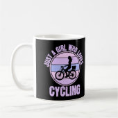 Gewoon een meisje dat dol is op fietsen koffiemok (Links)