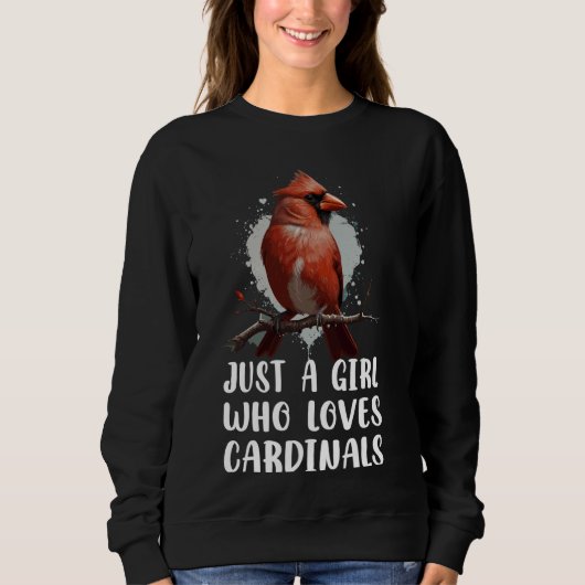 Gewoon een meisje dat dol is op kardinalen Vogelvo Trui (Voorkant)