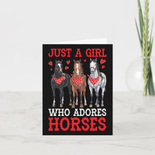 Gewoon een meisje dat dol is op paarden ruiterpaar kaart