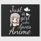 gewoon een meisje dat dol is op schattige feestjes cadeaupapier (Vlak)