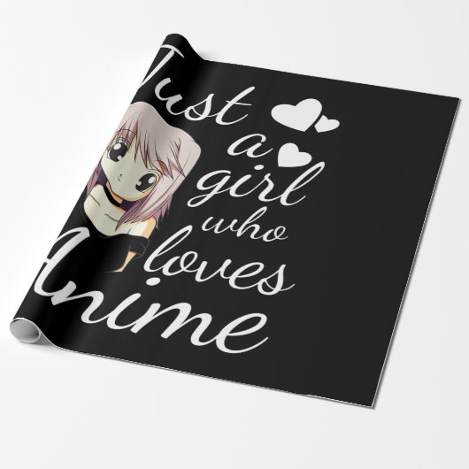 gewoon een meisje dat dol is op schattige feestjes cadeaupapier (Uitgerold)