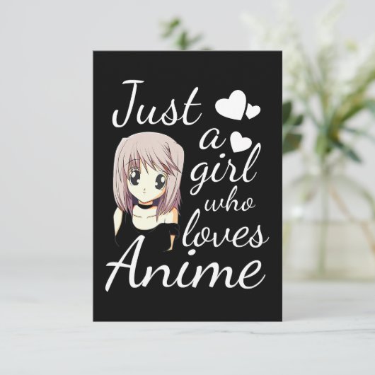 gewoon een meisje dat dol is op schattige feestjes kaart (Staand voorkant)