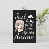 gewoon een meisje dat dol is op schattige feestjes kaart (Staand voorkant)