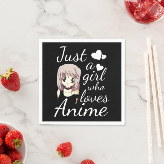 gewoon een meisje dat dol is op schattige feestjes servet (Insitu)