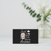 gewoon een meisje dat dol is op schattige feestjes visitekaartje (Staand voorkant)