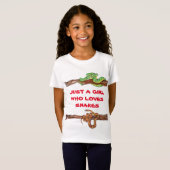 Gewoon een meisje dat dol is op slangen Reptile Bo T-shirt (Voorkant volledig)