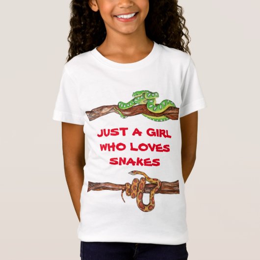 Gewoon een meisje dat dol is op slangen Reptile Bo T-shirt (Voorkant)