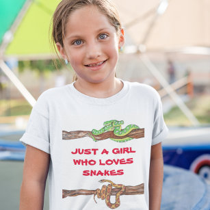 Gewoon een meisje dat dol is op slangen Reptile Bo T-shirt